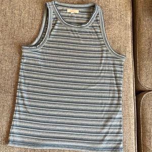 Madewell Ribbed Westville Blue Striped Womens Tank Top Medium NWOT